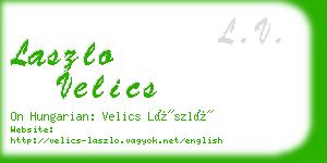 laszlo velics business card